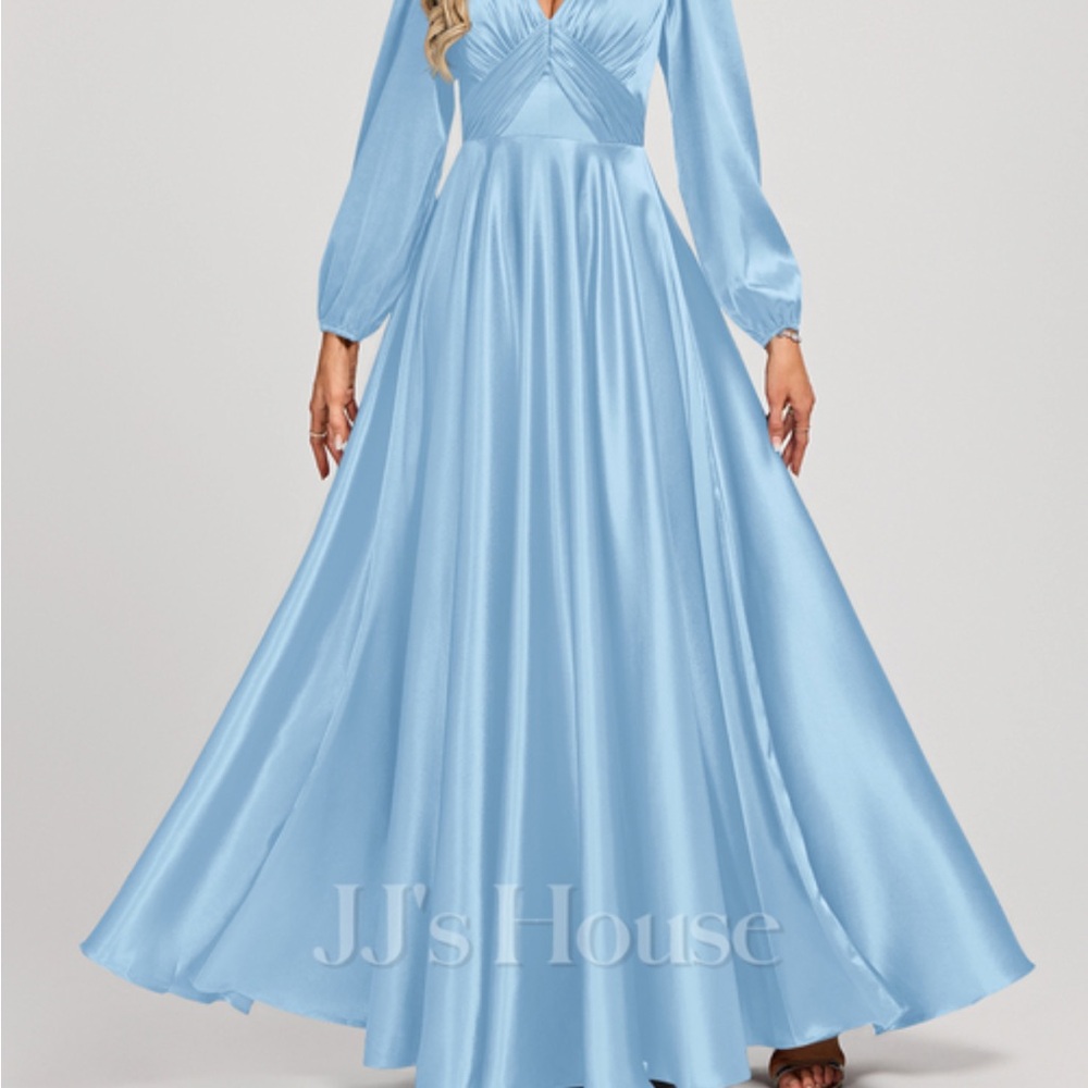 JJs House Sky Blue Long Sleeve Dress